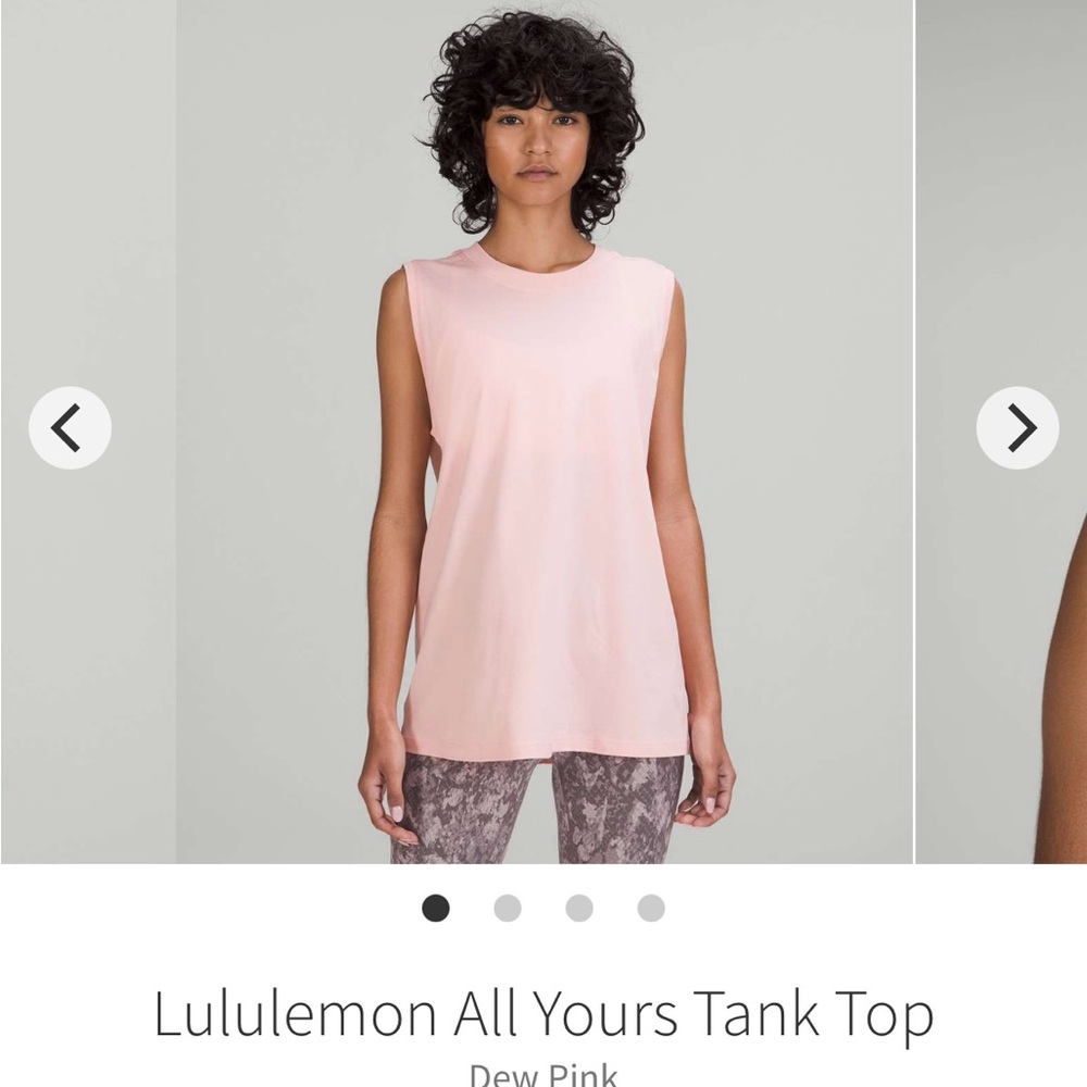 lululemon athletica Pink Sleeveless Relaxed Tank Top